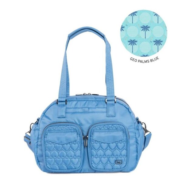 Lug Jumper 2 Carry-All Tote Coastal Blue Quilted Hearts